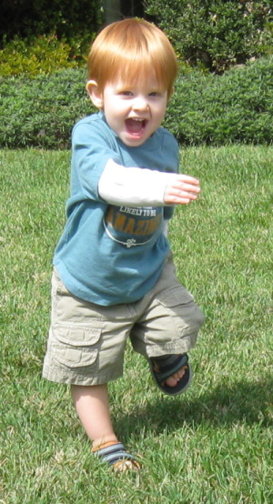 Heres my little man running wild!